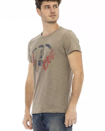 Trussardi Action Green Cotton Men T-Shirt