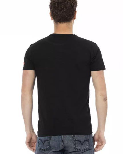Trussardi Action Black Cotton Men T-Shirt