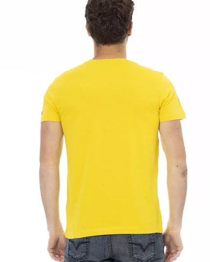 Trussardi Action Yellow Cotton Men T-Shirt