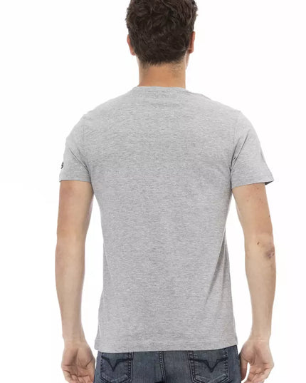 Trussardi Action Gray Cotton Men T-Shirt