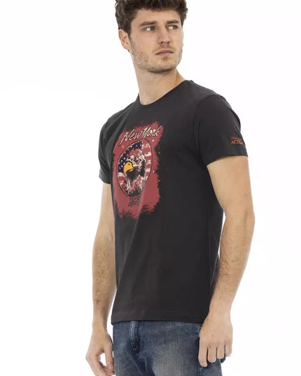 Trussardi Action Black Cotton Men T-Shirt