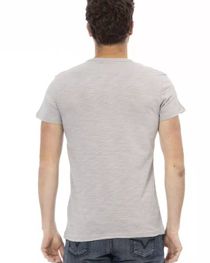 Trussardi Action Gray Cotton Men T-Shirt