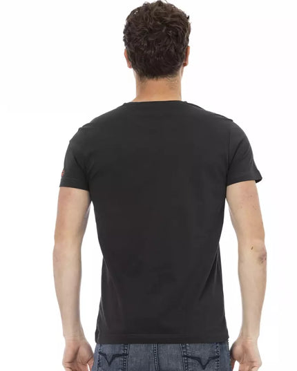 Trussardi Action Black Cotton Men T-Shirt