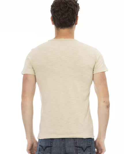 Trussardi Action Beige Cotton Men T-Shirt