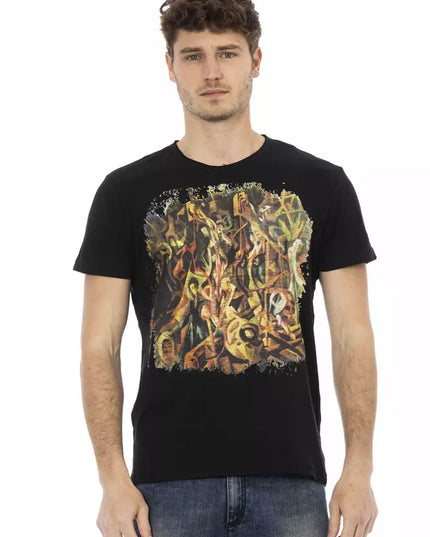 Trussardi Action Black Cotton Men T-Shirt