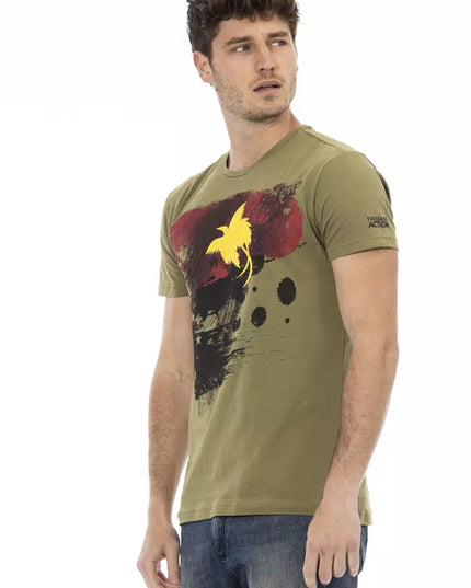 Trussardi Action Green Cotton Men T-Shirt