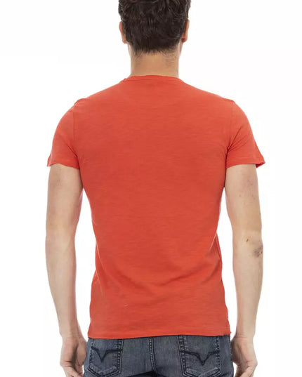 Trussardi Action Red Cotton Men T-Shirt