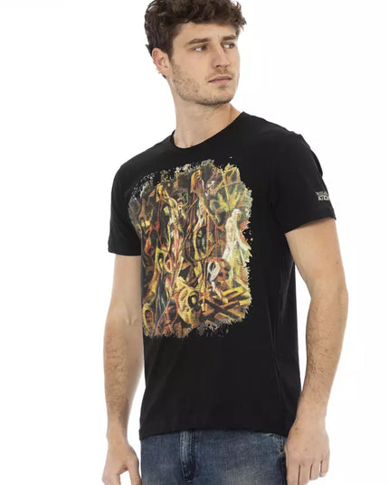 Trussardi Action Black Cotton Men T-Shirt
