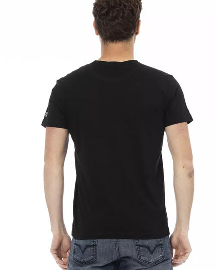 Trussardi Action Black Cotton Men T-Shirt