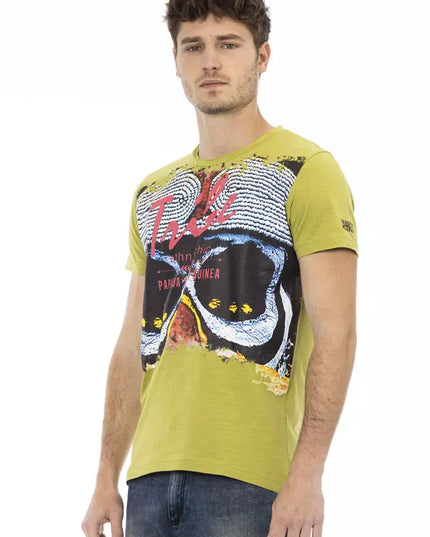 Trussardi Action Green Cotton Men T-Shirt