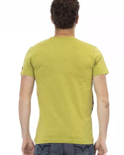 Trussardi Action Green Cotton Men T-Shirt