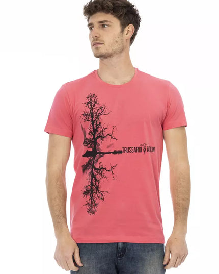 Trussardi Action Multicolor Cotton Men T-Shirt