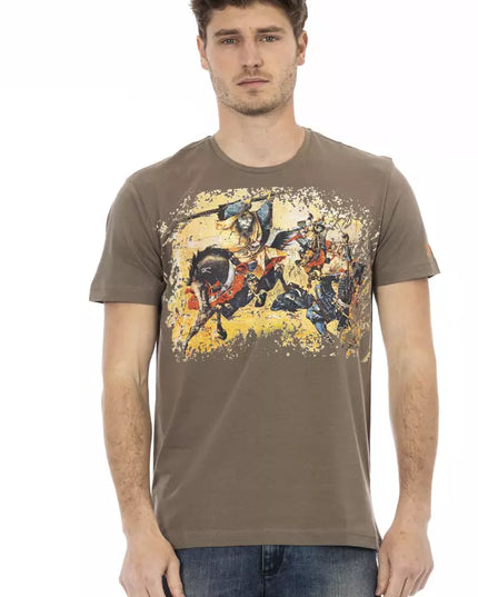 Trussardi Action Brown Cotton Men's T-Shirt