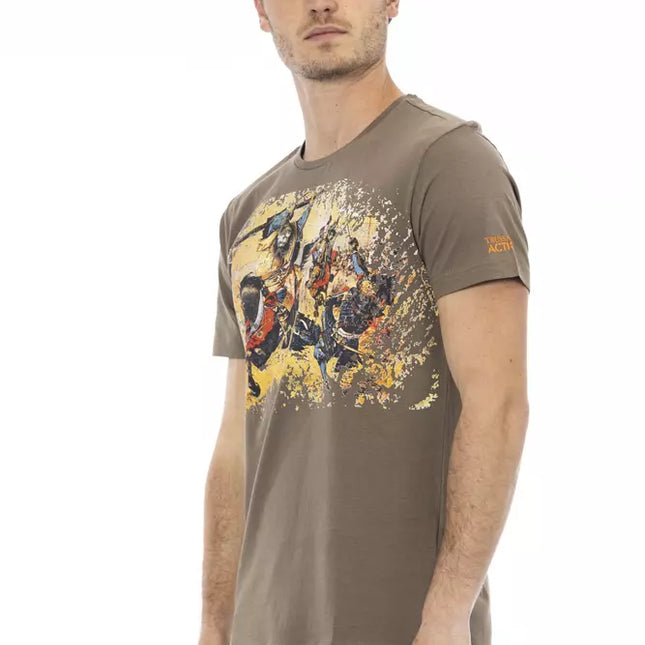Trussardi Action Brown Cotton Men's T-Shirt