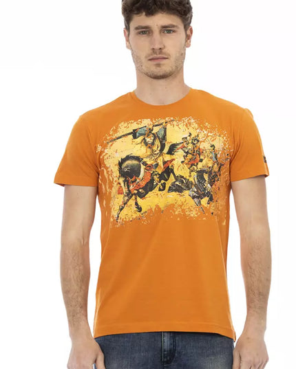 Trussardi Action Orange Cotton Men T-Shirt