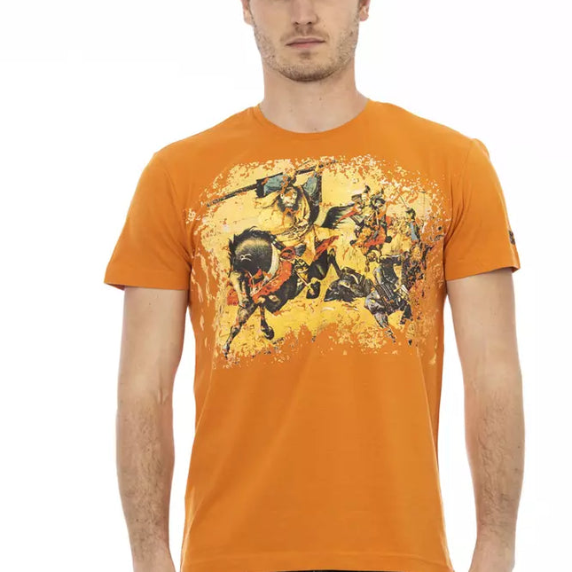 Trussardi Action Orange Cotton Men T-Shirt