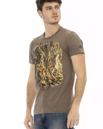 Trussardi Action Brown Cotton Men T-Shirt