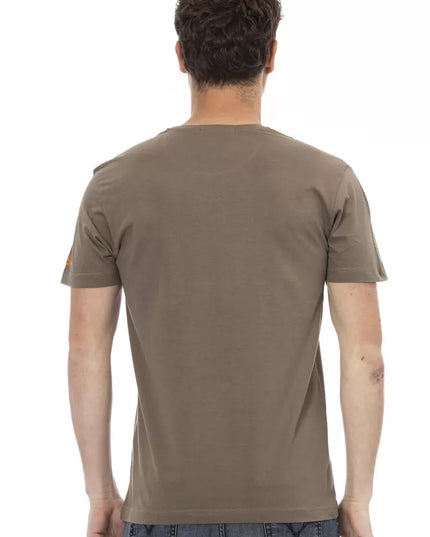 Trussardi Action Brown Cotton Men's T-Shirt