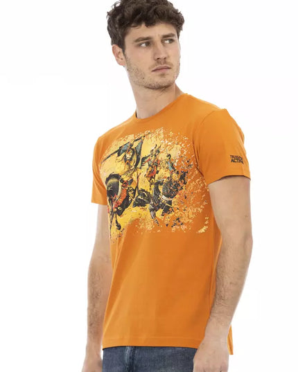 Trussardi Action Orange Cotton Men T-Shirt