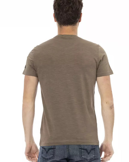 Trussardi Action Brown Cotton Men T-Shirt