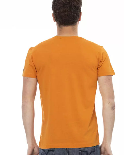Trussardi Action Orange Cotton Men T-Shirt
