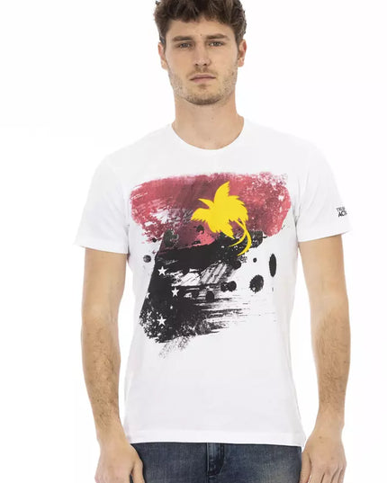 Trussardi Action White Cotton Men T-Shirt