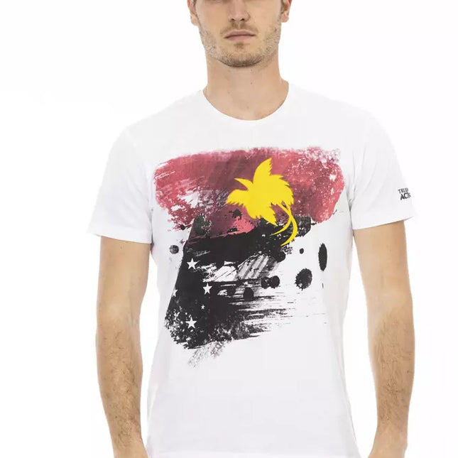 Trussardi Action White Cotton Men T-Shirt