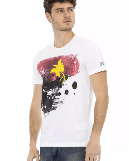 Trussardi Action White Cotton Men T-Shirt