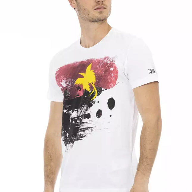 Trussardi Action White Cotton Men T-Shirt
