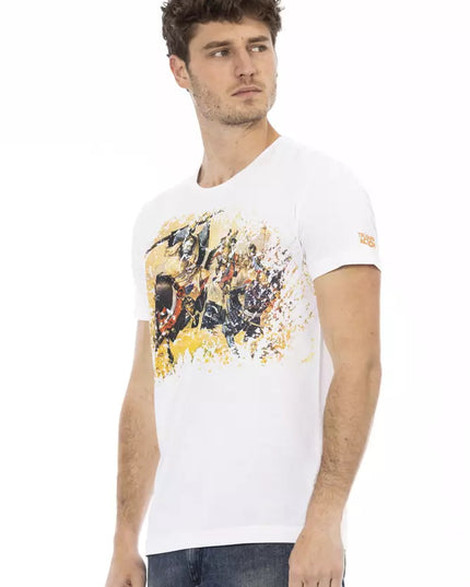Trussardi Action White Cotton Men T-Shirt