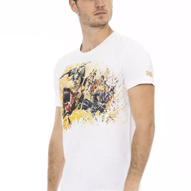Trussardi Action White Cotton Men T-Shirt