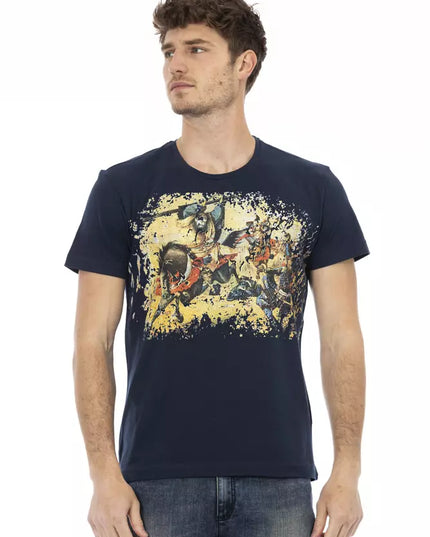 Trussardi Action Blue Cotton Men T-Shirt