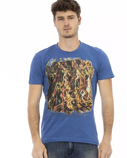 Trussardi Action Blue Cotton Men T-Shirt