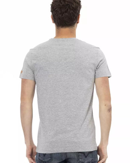 Trussardi Action Gray Cotton Men T-Shirt