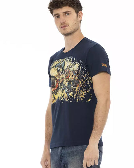 Trussardi Action Blue Cotton Men T-Shirt
