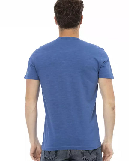 Trussardi Action Blue Cotton Men T-Shirt