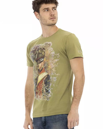 Trussardi Action Green Cotton Men T-Shirt