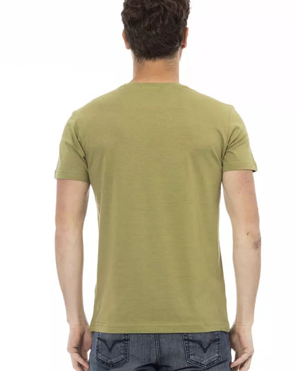 Trussardi Action Green Cotton Men T-Shirt
