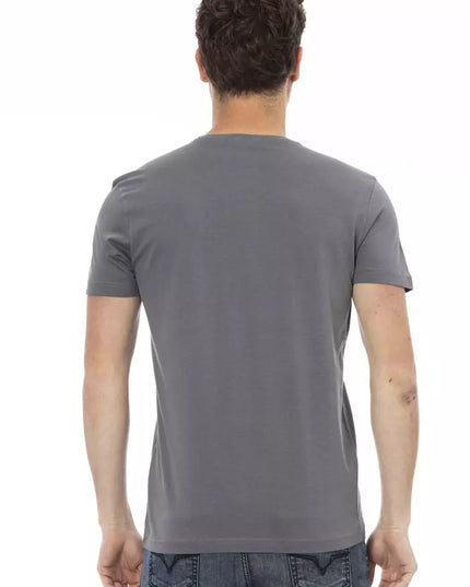 Trussardi Action Gray Cotton Men T-Shirt
