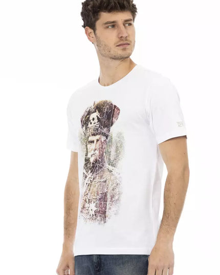 Trussardi Action White Cotton Men T-Shirt