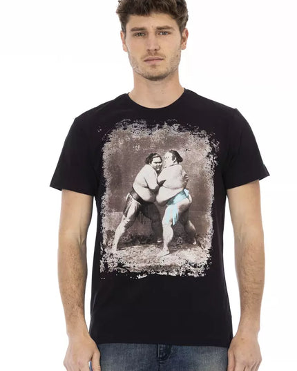 Trussardi Action Black Cotton Men T-Shirt