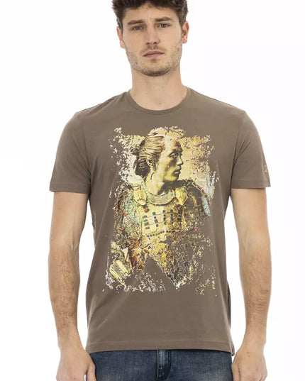 Trussardi Action Brown Cotton Men T-Shirt