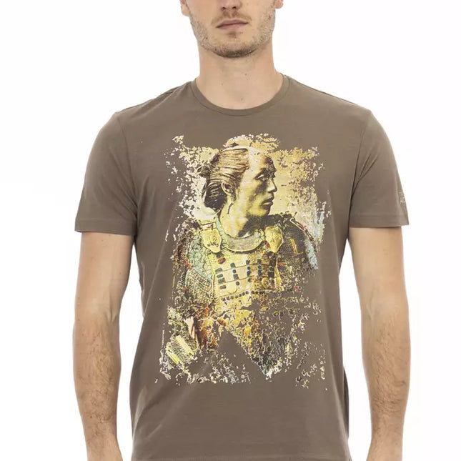 Trussardi Action Brown Cotton Men T-Shirt