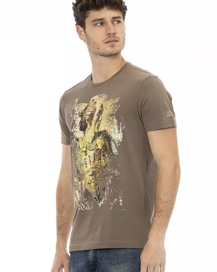 Trussardi Action Brown Cotton Men T-Shirt