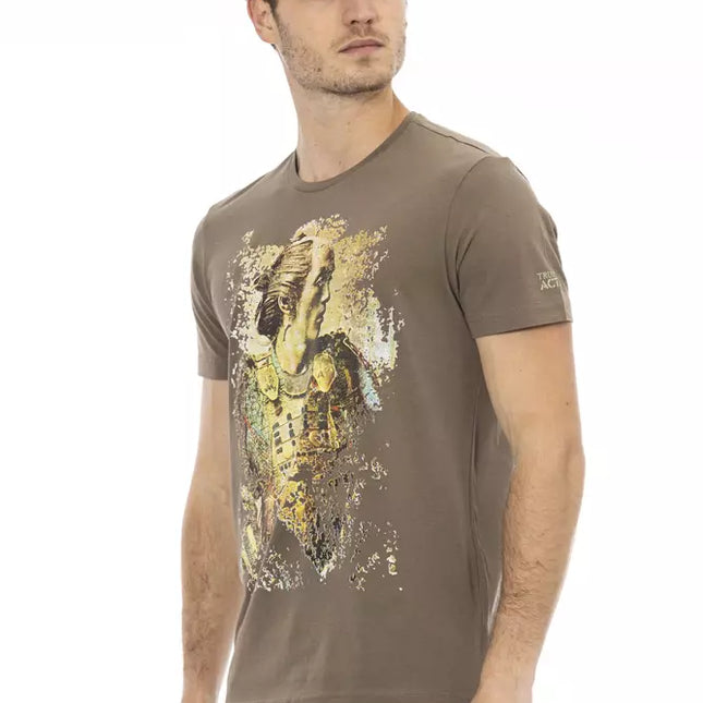 Trussardi Action Brown Cotton Men T-Shirt