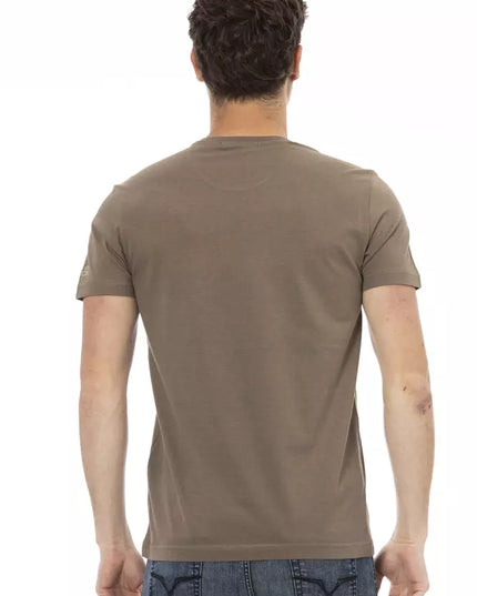 Trussardi Action Brown Cotton Men T-Shirt