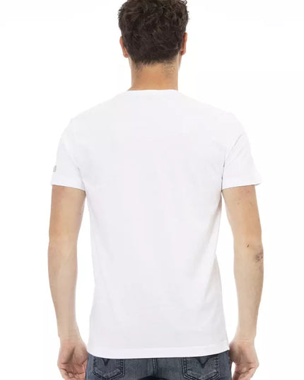 Trussardi Action White Cotton Men T-Shirt