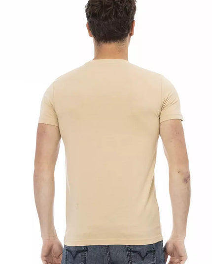 Trussardi Action Beige Cotton Men T-Shirt