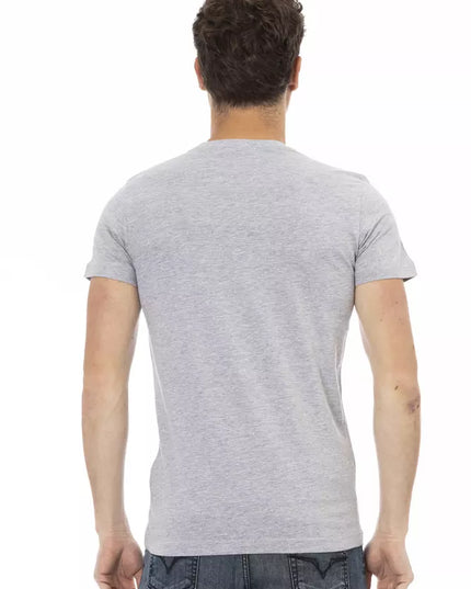 Trussardi Action Gray Cotton Men T-Shirt