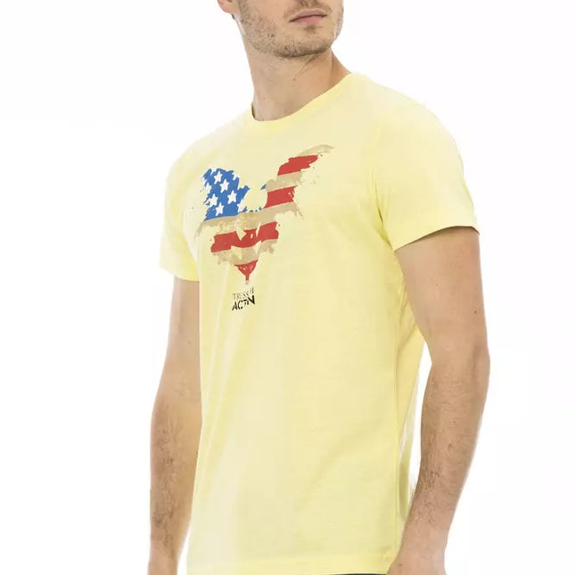 Trussardi Action Yellow Cotton Men's T-Shirt